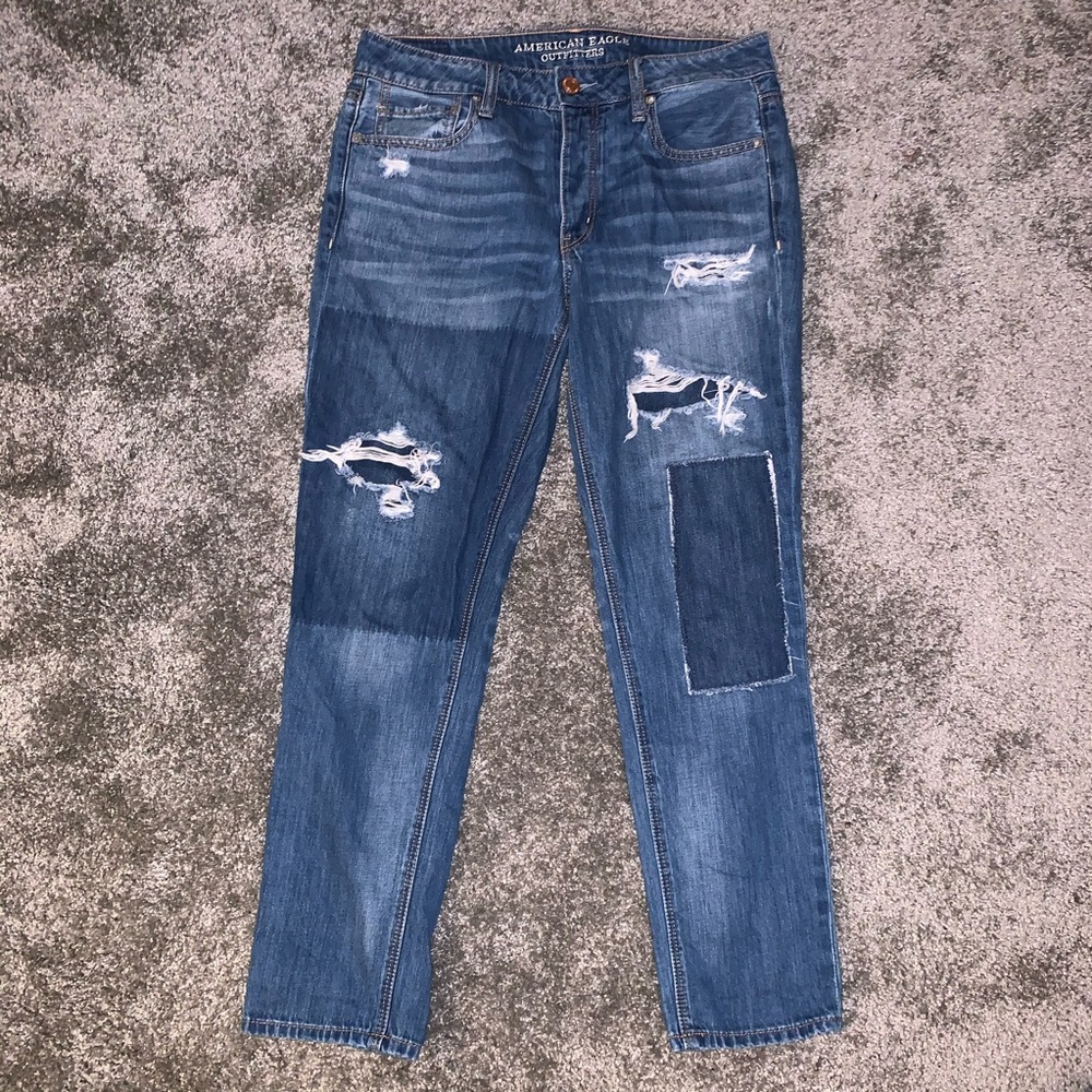 American Eagle Tomgirl Dark Wash Jeans Size 6